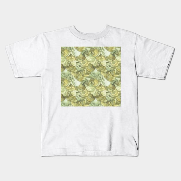 Green scales Kids T-Shirt by krinichnaya